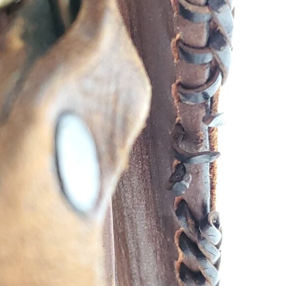 Vintage Leather Tooled Saddle Bag Purse Brown Floral Western Cowgirl Jo-O-Kay - Picture 7 of 16